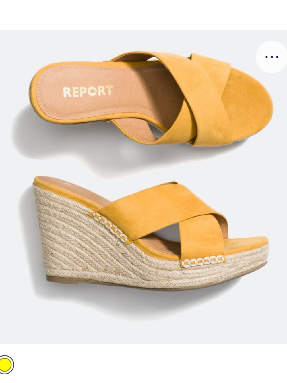 Report Mustard Crisscross Espadrille Mule Sandals